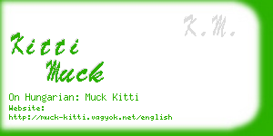 kitti muck business card
